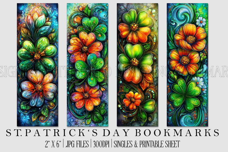 St Patricks Day Bookmarks, Irish Bookmark Printable, s16