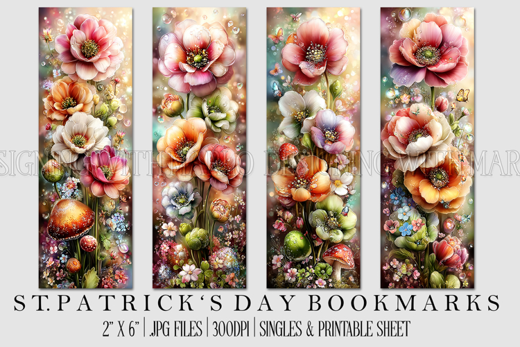 St Patricks Day Bookmarks, Irish Bookmark Printable, s17