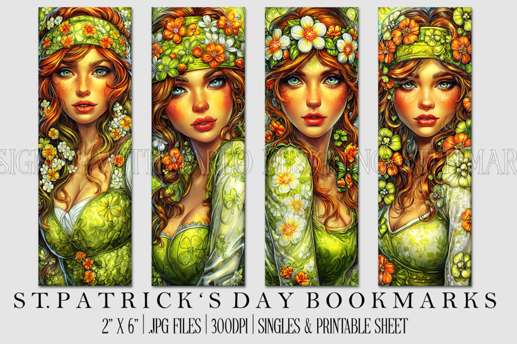 St Patricks Day Bookmarks, Irish Bookmark Printable, s2