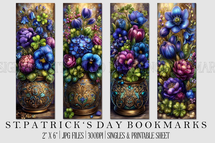 St Patricks Day Bookmarks, Irish Bookmark Printable, s20