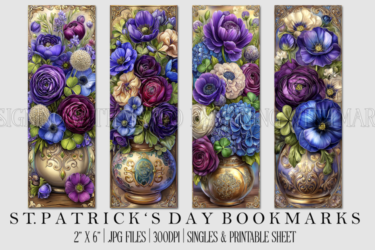 St Patricks Day Bookmarks, Irish Bookmark Printable, s23