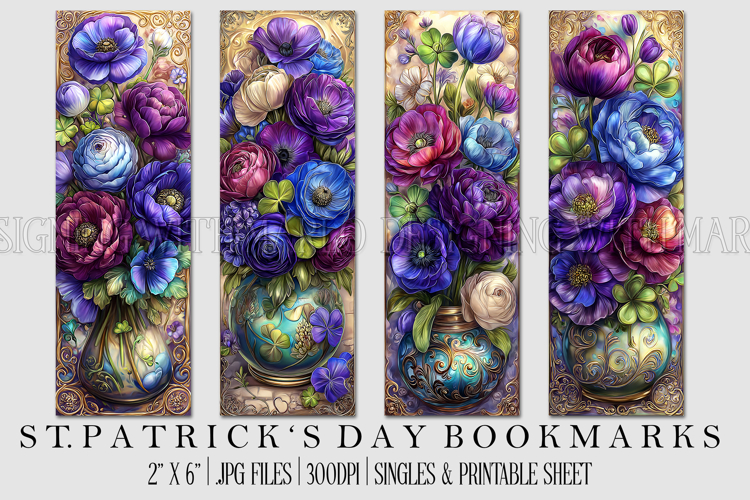 St Patricks Day Bookmarks, Irish Bookmark Printable, s24