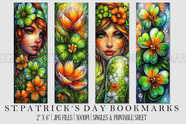 St Patricks Day Bookmarks, Irish Bookmark Printable, s5