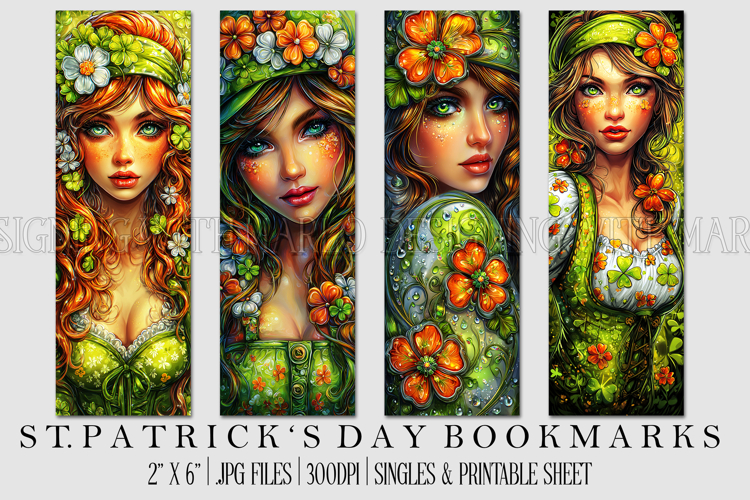 St Patricks Day Bookmarks, Irish Bookmark Printable, s8