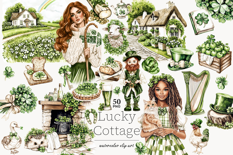 St Patricks Day Clipart | Irish Clip Art Shamrock PNG Spring