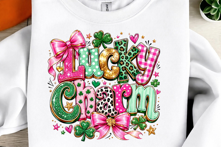 St Patricks Day Coquette Clover Design