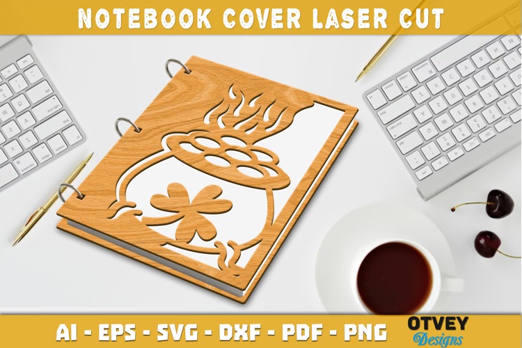 St Patricks Day Notebook Cover Lasercut| Wooden Notebook