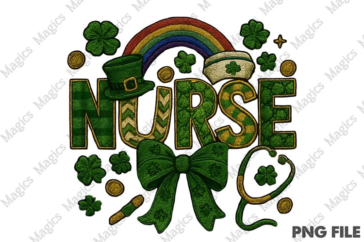St. Patricks Day Nurse Png, St.Patricks