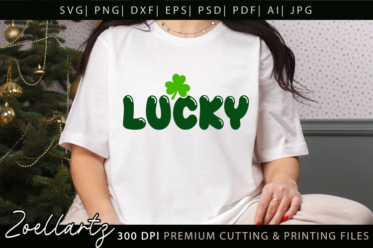 St Patricks Day SVG Love Lucky Shamrock T-shirt Mug Design