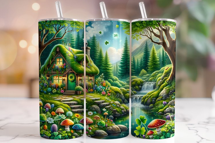 St Patricks Day Shamrock Seamless Tumbler Wrap Sublimation