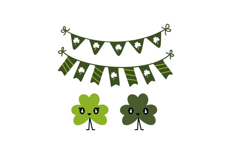 Saint-patricks Day: Flags  amp Clovers