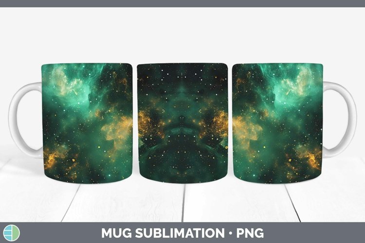 St Patricks Galaxy Mug Wrap Sublimation Coffee Cup Designs