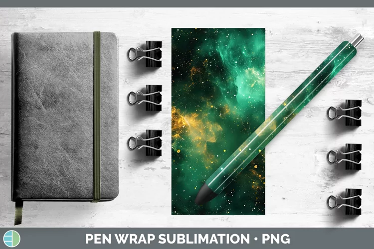 St Patricks Galaxy Pen Wrap Sublimation Pen Designs