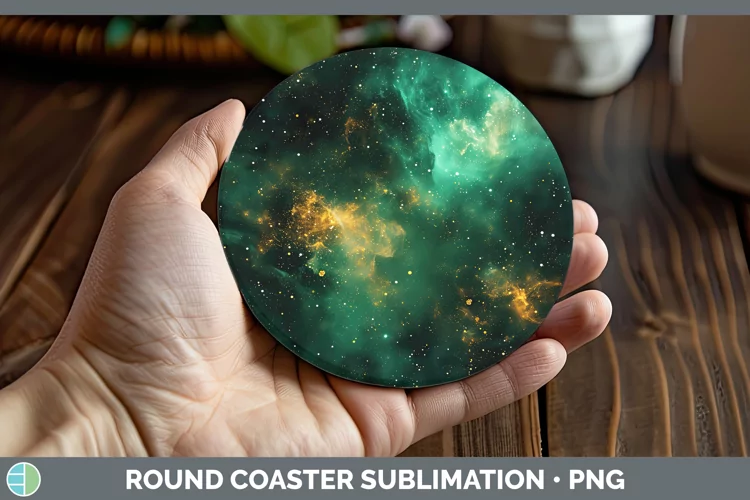 St Patricks Galaxy Round Coaster Sublimation Coaster Designs
