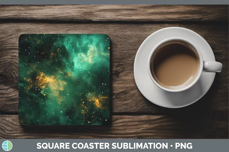 St Patricks Galaxy Square Coaster Sublimation Coaster Design