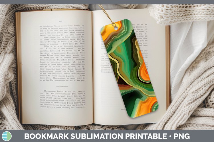St Patricks Geode Bookmark Sublimation Printable Designs