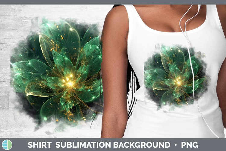 St Patricks Glow Flowers Shirt Sublimation Sublimation Backg
