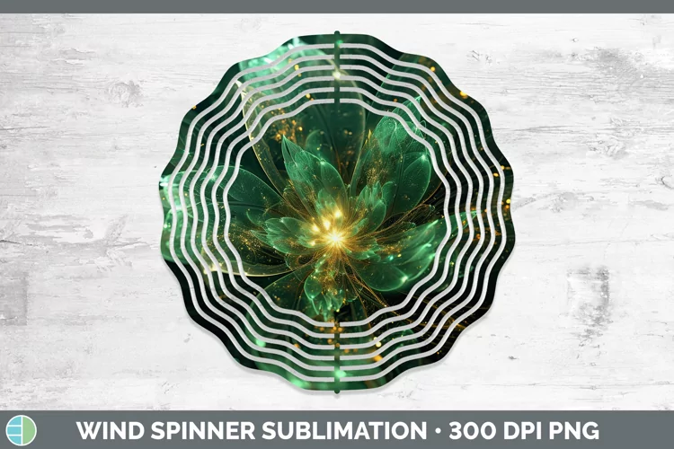 St Patricks Glow Flowers Wind Spinner Sublimation Spinner De