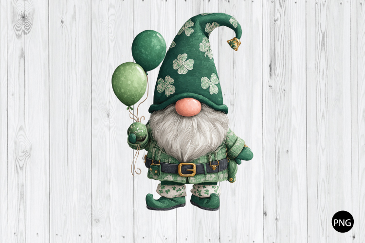 Whimsical St. Patrick’s Day Gnome PNG, Gnome PNG