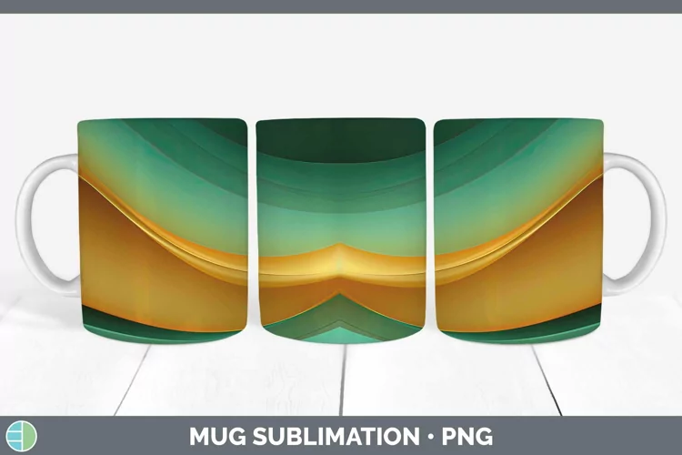 St Patricks Gradient Ombre Mug Wrap Sublimation Coffee Cup D
