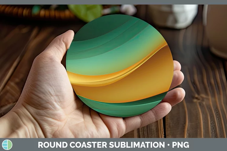 St Patricks Gradient Ombre Round Coaster Sublimation Coaster