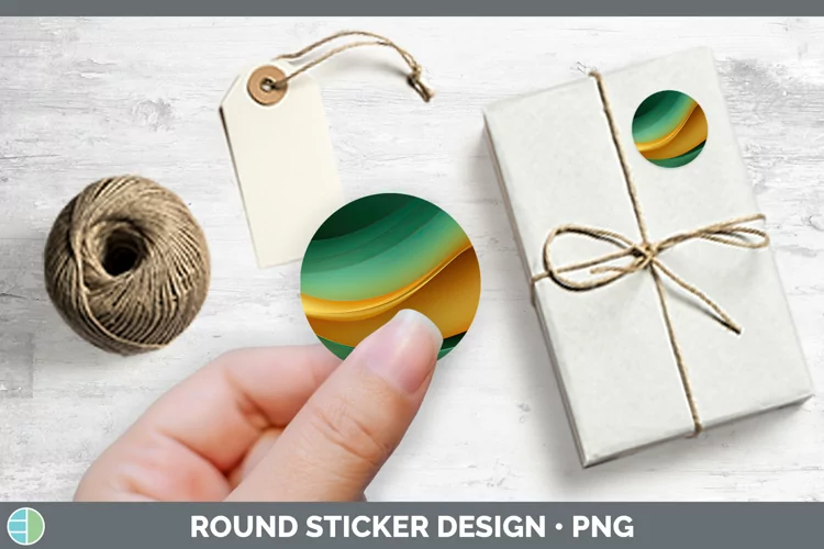 St Patricks Gradient Ombre Stickers | Round Labels Designs