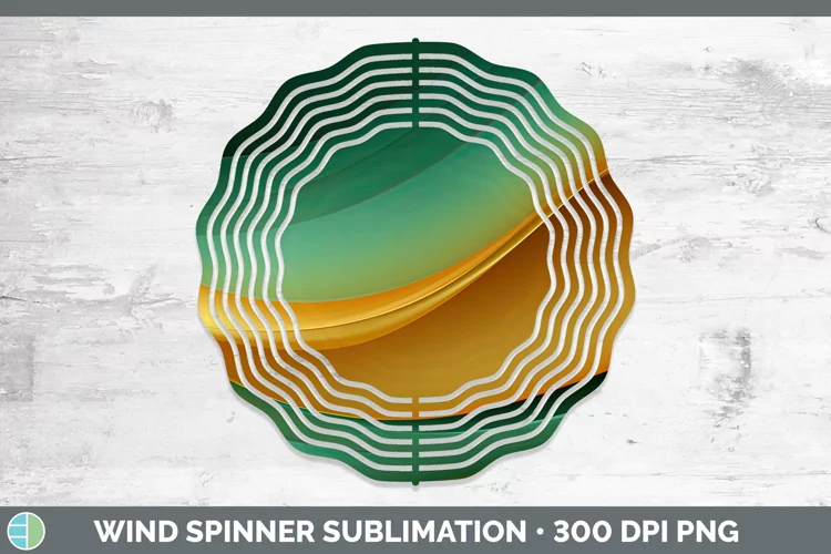 St Patricks Gradient Ombre Wind Spinner Sublimation Spinner