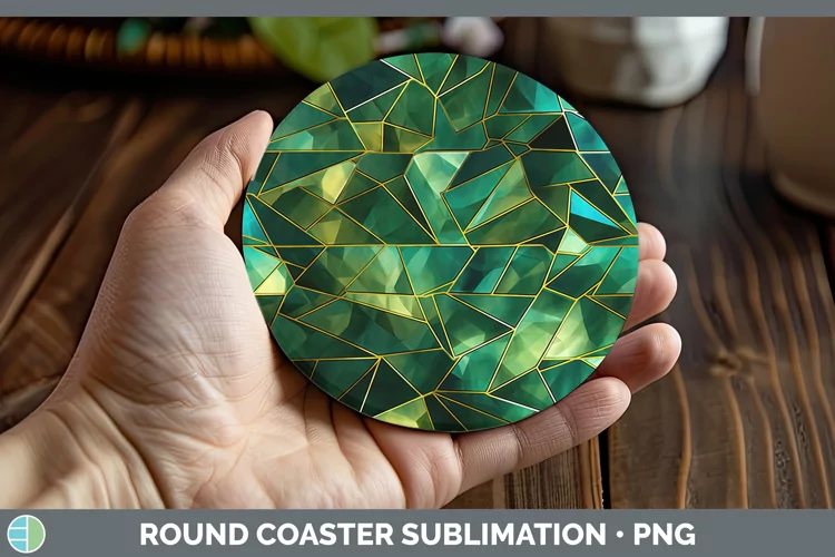 St Patricks Holographic Round Coaster Sublimation Coaster De