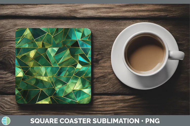 St Patricks Holographic Square Coaster Sublimation Coaster D