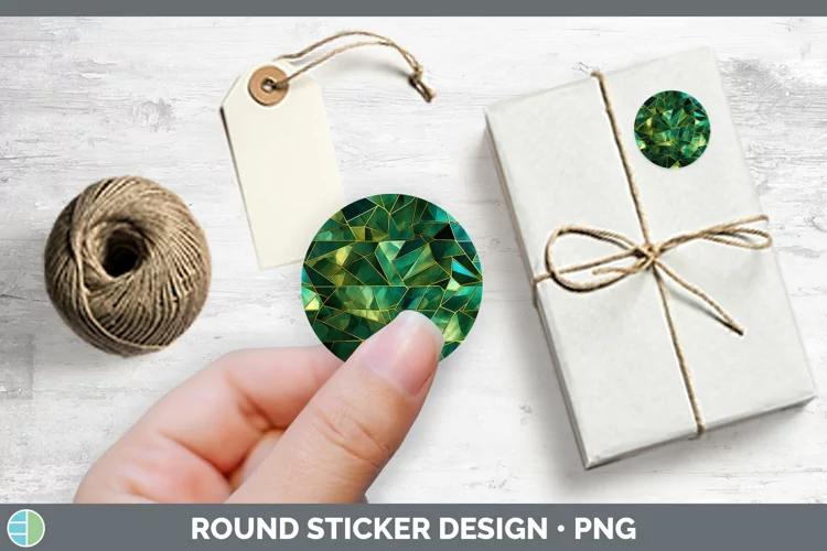 St Patricks Holographic Stickers | Round Labels Designs