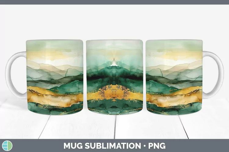 St Patricks Landscape Mug Wrap Sublimation Coffee Cup Design