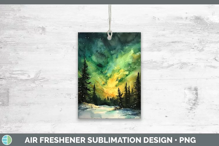 St Patricks Northern Lights Air Freshener Sublimation Car Fr