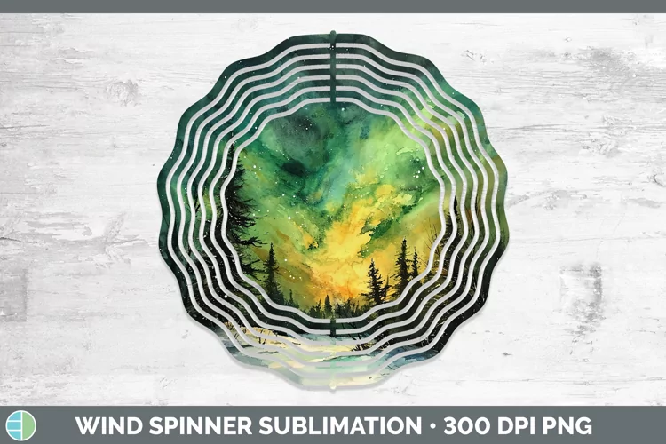 St Patricks Northern Lights Wind Spinner Sublimation Spinner
