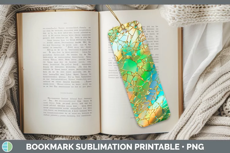St Patricks Opalescent Bookmark Sublimation Printable Design