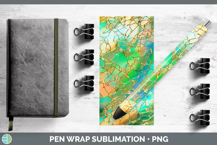 St Patricks Opalescent Pen Wrap Sublimation Pen Designs