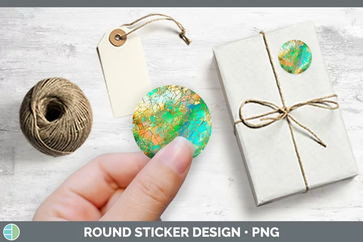 St Patricks Opalescent Stickers | Round Labels Designs
