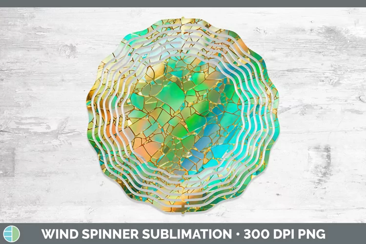 St Patricks Opalescent Wind Spinner Sublimation Spinner Desi