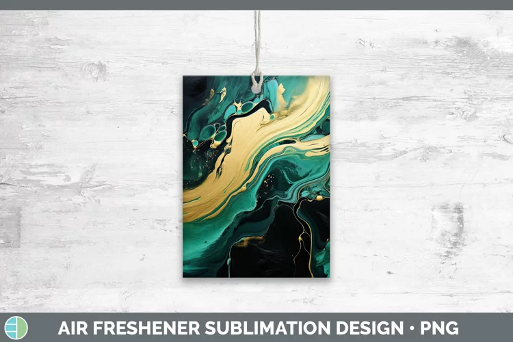 St Patricks Paint Pour Air Freshener Sublimation Car Freshen