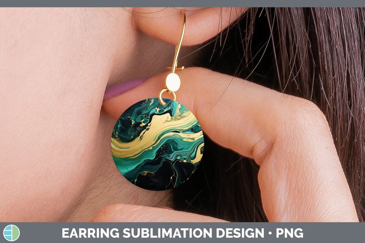 GorgeousSt Patricks Round Earrings design.