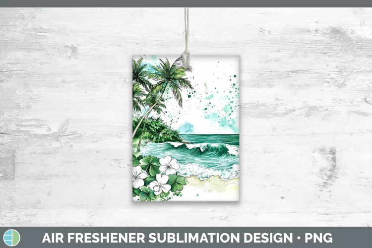 St Patricks Splash Beach Air Freshener Sublimation Car Fresh