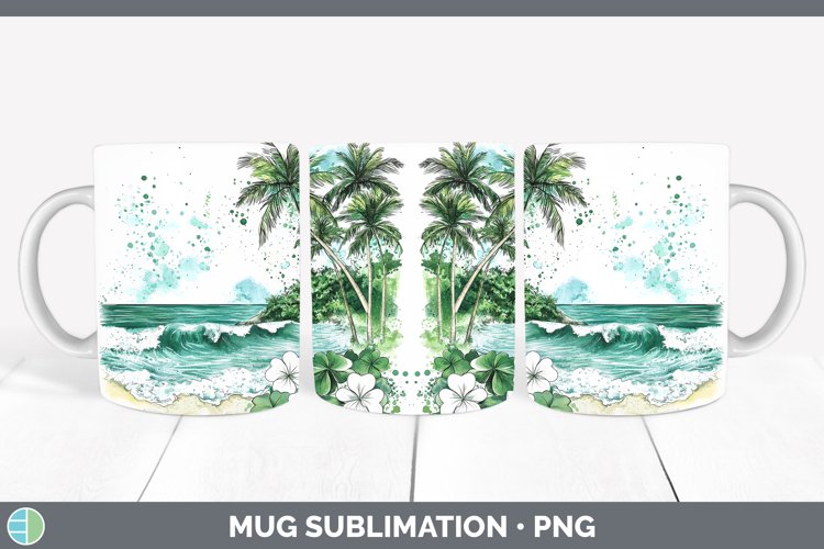 GorgeousSt Patricks Splash Mug Wrap design.
