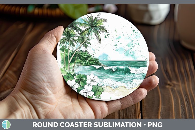 GorgeousSt Patricks Splash Round Coaster design.