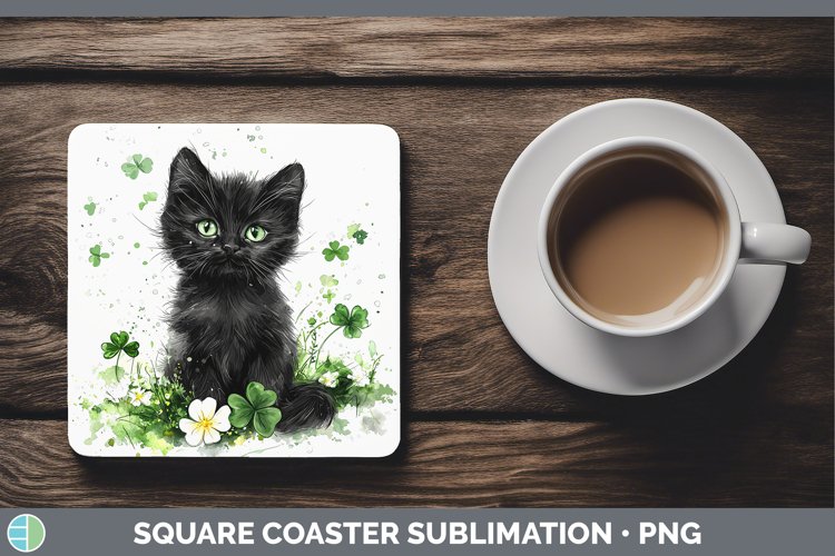 GorgeousSt Patricks Splash Square Coaster design.