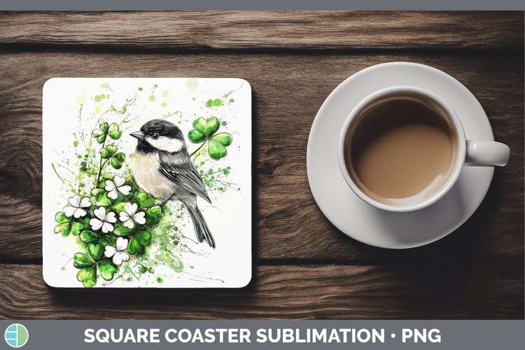 GorgeousSt Patricks Splash Square Coaster design.