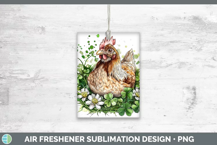 St Patricks Splash Chicken Air Freshener Sublimation Car Fre