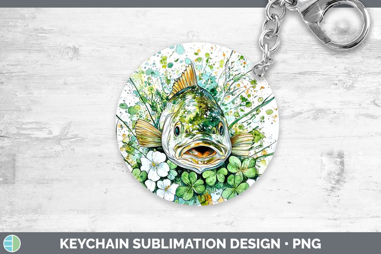 St Patricks Splash Fish Keychain Sublimation Keyring Designs