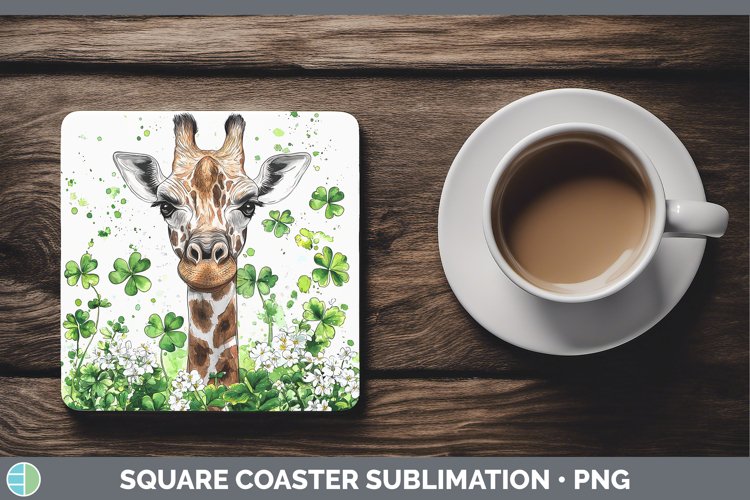 GorgeousSt Patricks Splash Square Coaster design.