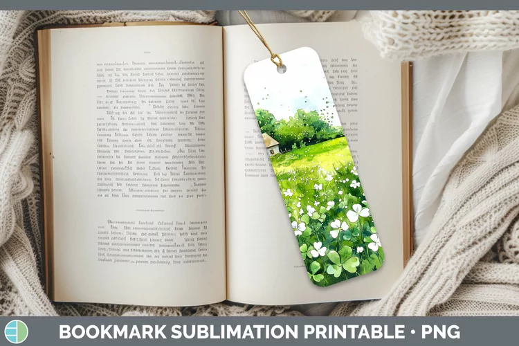 St Patricks Splash Landscape Bookmark Sublimation Printable