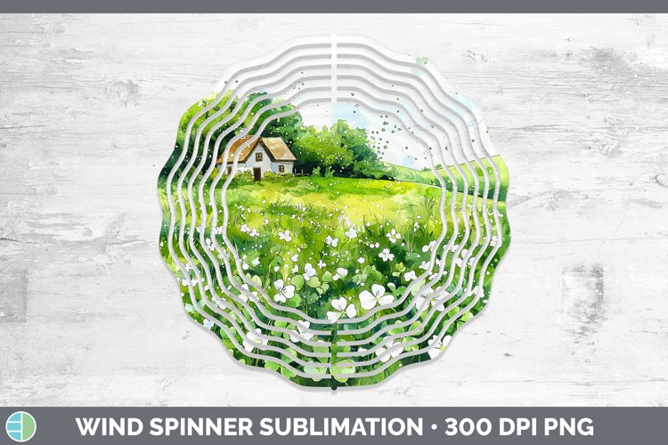 GorgeousSt Patricks Splash Wind Spinner design.