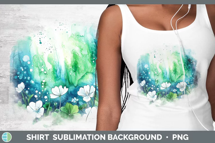 St Patricks Splash Northern Lights Shirt Sublimation Sublima